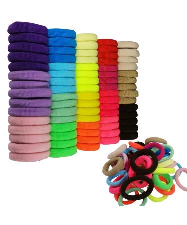 300pcs 1 inch High elastic hair ties  no seam and creaseless hair ties for infants and toddlers  soft hair ties in multiple colors  mini hair ties that don't hurt  specially designed for babies  toddlers  girls (18 color...