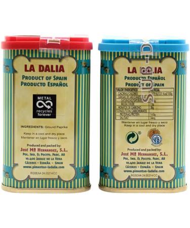 LalolaGourmet- Spanish Smoked Paprika - Sweet and Hot - Set 2 tins x 70 g - Premium Gourmet Quality Spices - Produced in the famous region of LA VERA -D.P.O. - The Authentic Spanish Taste - Buy Online on GoSupps.com