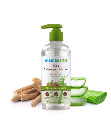 Aloe Ashwagandha Gel | Hydrating Aloe Vera & Ashwagandha Moisturizer for Youthful Glow | Non-Sticky Paraben-Free | 10.14 Fl Oz (300ml - Buy Online on GoSupps.com