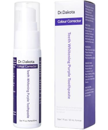 Dr. Datoka Purple Teeth Whitening Toothpaste - Brighten Your Smile with Color Wheel Formula | 1fl oz / 30 ml - Buy Online on GoSupps.com
