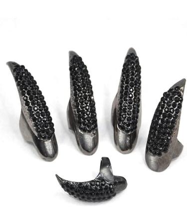 LIANXUE 10 Pcs Alloy Eagle Claw Fingertip Adjustable Punk Nail Rings Nail Decoration Gothic Fingernail Buckle Finger Alloy - Buy Online on GoSupps.com