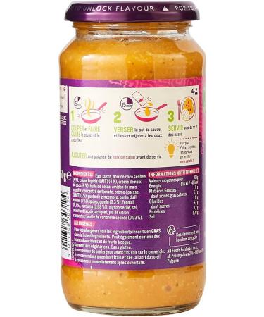 Patak's Korma Sauce Indian Coconut Cumin and Coriander Curry Sauce Ready to Use Family Size 450g - Buy Online on GoSupps.com