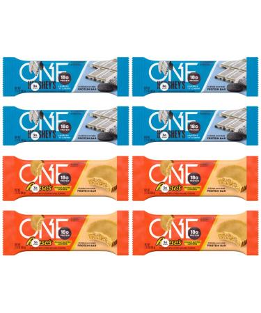 Protein Bar Variety Pack 2.12 Oz Bars Gluten-Free Protein Bar with High Protein (18-20g) and Low Sugar (1g) 8 Pack (8 Pack 2 Flavor) 2 Flavor 1 Count (Pack of 8)