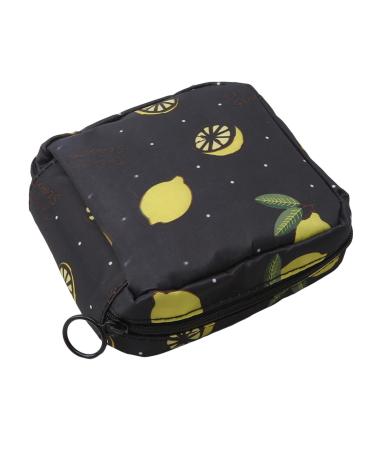 Bigsweety women binding storage bagsurable tampons bag collecting bag zip wrap wrapping pad holder tampon pocket hygiene organizer for women and girls black lemon
