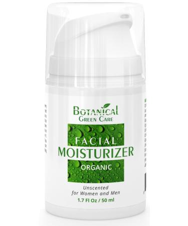 Botanical Green Care Facial Moisturizer. Organic & 100% Natural Face Moisturizing Cream for Sensitive  Dry & Normal Skin - Anti-Aging and Anti-Wrinkle  for Women and Men.