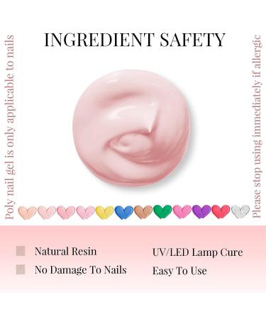VANREESA Poly Nail Gel Kit - 12 Colors Nail Extension Set for DIY Manicures | Professional Starter Kit for Women - Colorful Flowers - Buy Online on GoSupps.com