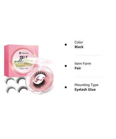 Reusable Self-Adhesive Eyelashes - Natural & Long Lasting (4 PCs, 2 Styles) - Buy Online on GoSupps.com