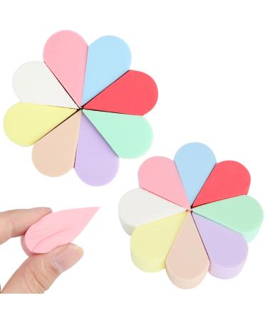 Face Paint Sponge Makeup Beauty Face Painting Sponges Reusable Petal Puff Cosmetic for Girls Women Small Petal Wedges Soft Foundation Teardrop Makeup Blender for Clean Cream Concealer (16pcs)