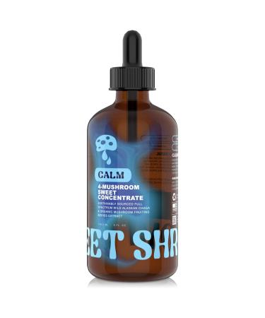 Sweet Shroom 4-Mushroom Blend Concentrate - Full Spectrum Adaptogenic Mushrooms with Lion's Mane Chaga Reishi Cordyceps for Cognitive Function Memory Focus & Immune Support 4oz