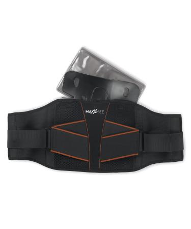 Maxxmee back support belts with Gelpad - One Size |Belt with an additional stabilizer insert |In addition a gel pad for inserting |approx. 20 x 120 cm 75% polyester 25% elasthan