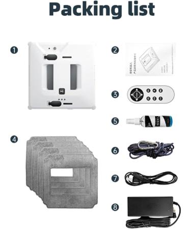 emobwdy Window Cleaner Robot-6.5cm Ultra-Thin 3000pa Samrt Obstacle Avoidance Square Automatic Window Vacuum Cleaner For Large Mirror Tile Wall Glass Wall Remote Control Light & Compact White - Buy Online on GoSupps.com