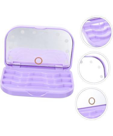 FRCOLOR Led Eyelash Organizer With Mirror Led Lighting Compact Solution For False Eyelashes Including Storage Space For Eyelash Curler Makeup Accessories For Travel - Buy Online on GoSupps.com