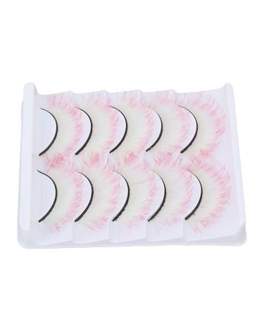 Colored Fake Eyelashes Curly Soft False Lashes Exquisite Reusable for Stage Performance (AG08)