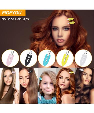 Figfyou 36 Seamless Colored Hair Clips - No Bend Hairdressing Accessories & Combi Clips for Perfect Hair Styling & Makeup - Buy Online on GoSupps.com
