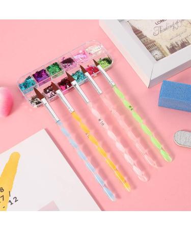 Bohoman 17 Pcs Acrylic Nail Brush Set for UV Gel Painting and Nail Art Tips - Buy Online on GoSupps.com