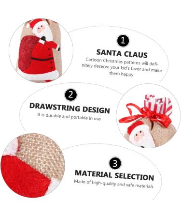 Healeved 2 Pcs Christmas Storage Bag Candy Bags Christmas Burlap Bags Candy Drawstring Bag Christmas Bag 30X18CM As Shown - Buy Online on GoSupps.com