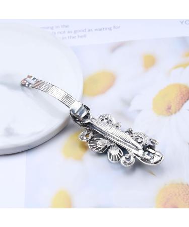 Aneneiceera Blue Crystal Wedding Hair Clip Barrette Molan Rhinestone Black Hair Barrette Clips Bling Bridal Headpieces Head Clip Headwear Crystal Bride Hair Accessories for Women and Girls(Butterfly) - Buy Online on GoSupps.com