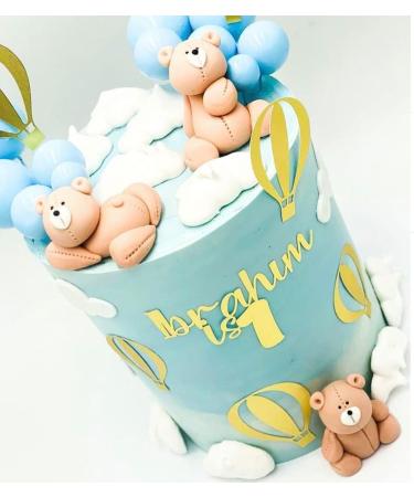 SugArt Teddy Bear Brown Cake Topper Party Decoration Fondant Fabulous Edible Icing Great for Kids Boy Girl Easy To Use Icing Professional - Buy Online on GoSupps.com