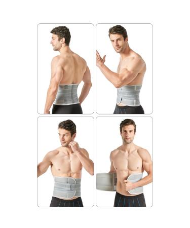 XL Lumbar Support - Breathable & Removable Back Support for Lower Back Pain Relief (Gray) | International Shipping - Buy Online on GoSupps.com