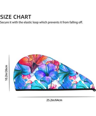 Bright Flowers Microfiber Hair Towel - Super Absorbent Coral Velvet Wrap for Long Curly & Thick Hair - Quick Dry Hair Cap for Women - Buy Online on GoSupps.com