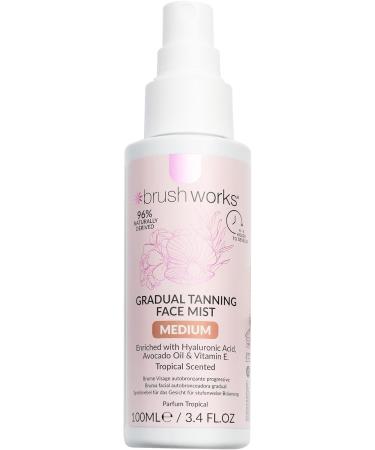 Brushworks Bronzing Tanning Face Mist - Medium 100ml - Buy Online on GoSupps.com