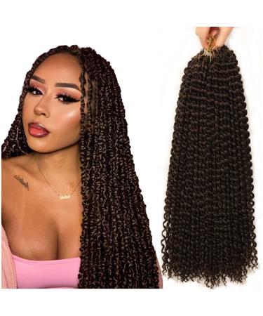Passion twist hair 7 packs 18-inch water wave hair for long B hmische Hair lichen from hair yddm passion twist crochet hairhetic hair extensions (4 7pack-18inch) 4# 18inch (7 Pack)