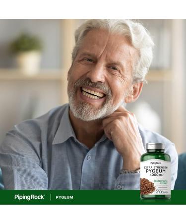 Pygeum Africanum Extract 4000mg | 200 Capsules | Piping Rock Extra Strength Supplement - Buy Online on GoSupps.com