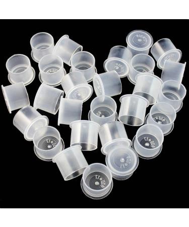 Tattoo Ink Caps Extra Large - 250Pcs Ink Cups Base White Plastic Disposable Microblading Makeup Tattoo Ink Cups with Base, Pigment Ink Caps 17mm Extra Large for Tattoo Ink,Tattoo Supp 20*17mm