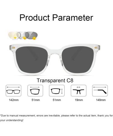 Shop Oversized Photochromic Reading Glasses - Square HD Design Glare-Free Color Change - C3 +1.00 for Men & Women - Buy Online on GoSupps.com