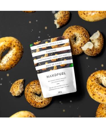 Handfuel Everything Bagel Cashews Hand Roasted Salted Cashews 7g of Protein Non-GMO Vegan Friendly Plant Based Flavoured Cashew Nuts - 40g Per Pouch (12 Count) 12 Count (Pack of 1) - Buy Online on GoSupps.com