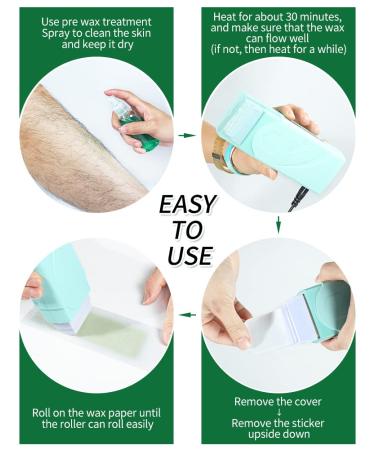 Sensitive Skin Roller Waxing Kit with Aloe for Hair Removal | At-Home Waxing Kit for Arms, Legs, and Body | Men and Women - Buy Online on GoSupps.com