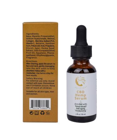 Organic Hemp Serum with Hemp Seed Extract Vitamin C Aloe Vera - Anti-Aging & Moisturizing (1oz) - International Shipping Available - Buy Online on GoSupps.com