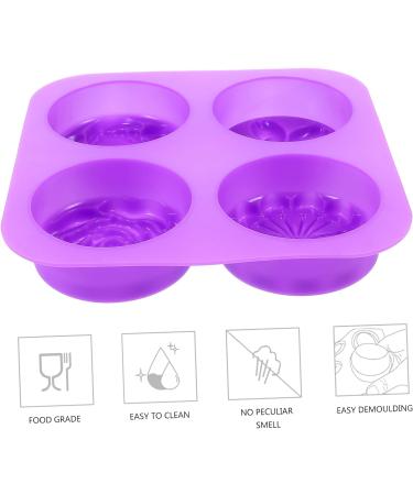 MAGICLULU 4 Pcs Handmade Soap Mold Chocolate Roses Silica Gel Purple 3X16.6X16.6CMx4pcs - Buy Online on GoSupps.com