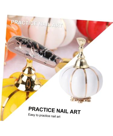 FRCOLOR Nail art practice holder nail training stand display rack Nail Holders Acrylic Base manicure tool false nail tip display acrylic display risers nail art tool magnetic white makeup 5.4x3.5cm White - Buy Online on GoSupps.com
