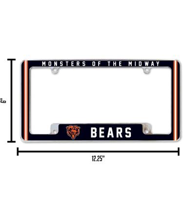 NFL Chicago Bears Monsters of The Midway Premium Chrome License Plate Frame - Buy Online on GoSupps.com