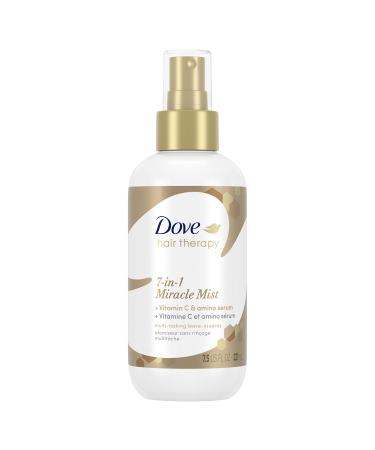 Dove Hair Therapy 7-in-1 Hairspray for Visibly Damaged Hair Miracle Mist + Vitamin C Hair Care Leave-in Spray to Strengthen and Nourish Hair 7.5 oz