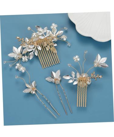 Angoily 2 Sets Hair Accessories Flower Decor Bridal Hair Pin Hair Decor Wedding Decor Bride Headpieces for Wedding Bridal Headpiece Flower Headpiece Zinc Alloy Pearl Women's Comb - Buy Online on GoSupps.com