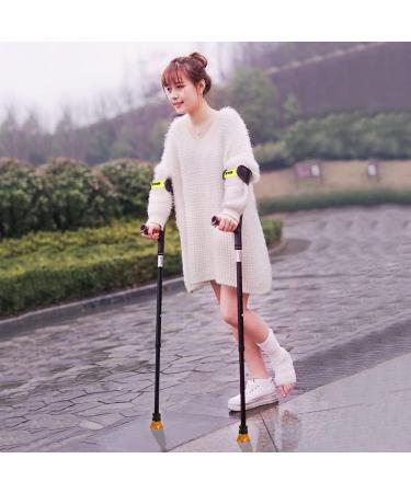 1 Pair of Forearm Crutches Crutches for Adults Comfortable Grip Crutches for Walking Heavy Duty Non-Slip Rubber Feet Mobility Aid for Elderly Seniors & Handicap Grey Decorate Lucky Star - Buy Online on GoSupps.com