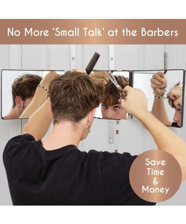3 Way Mirror for Hair Cutting | 360 Self Haircut System for Men and Women | Barber Mirror for Home Styling - Buy Online on GoSupps.com