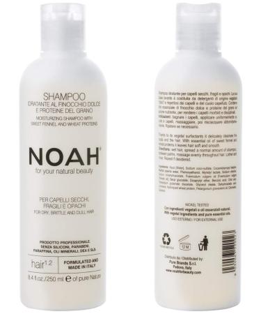 Noah - 1.2 Moisturizing Hair Growth Scalp Stimulating Sweet Fennel Shampoo - Eco-Friendly Natural Daily Shampoo Vegan Moisturizing Cruelty Free Shampoo 8.45 fl.oz.