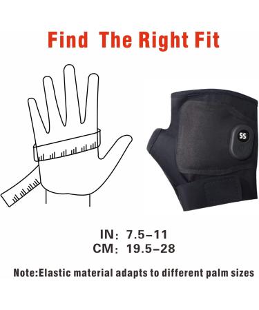 Electric Rechargeable Fingerless Heating Gloves - Cordless Hand Warmer for Students, Indoor & Outdoor Use - Men, Women, Kids - Black - Buy Online on GoSupps.com