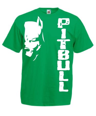 Generico t-Shirt Pitbull Fight Dog Kickboxing Boxing Gift Idea 12 Colors also for Kids XL Green