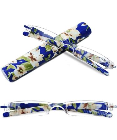 VEVESMUNDO Rimless Reading Glasses for Women - Retro Designer Readers with Floral Case - Leopard 1.5x Optical Glasses - Buy Online on GoSupps.com