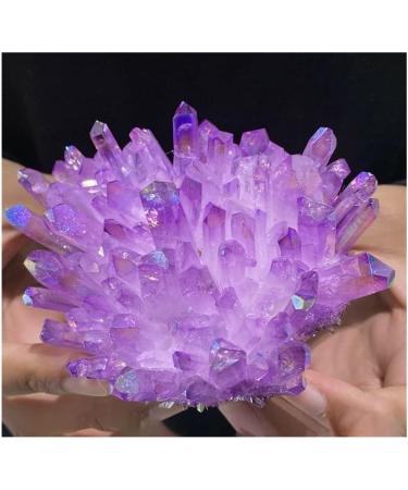 Amethyst 1pc Quartz Crystal Purple Rainbow Titanium Cluster 300G - Buy Online on GoSupps.com