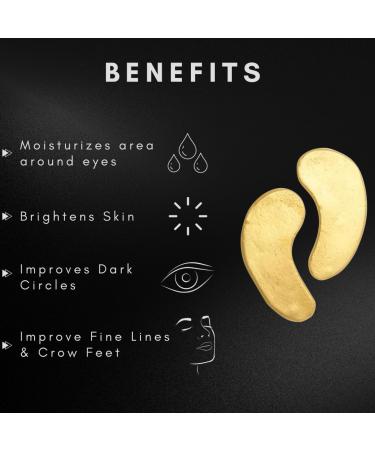 OMWAH Under Eye Mask | 24K Gold & Snail Mucin Hydrogel Patches for Dark Circles & Puffiness | 60 PCS - Beauty & Personal Care - Buy Online on GoSupps.com