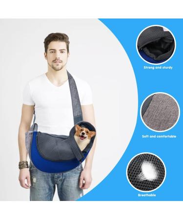 Glaitc Small Dog Portable Carrier - Breathable Travel Shoulder Bag for Pets Ideal for Dogs Cats & Puppies - Blue - Buy Online on GoSupps.com