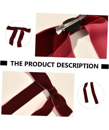 FRCOLOR bridal velvet barrette hair bowknot clip Large Bow Clip big bow hair clip snap barrettes hair bow clip metallic ribbon bowknot hairpin fabric wedding bridesmaid alligator clip - Buy Online on GoSupps.com