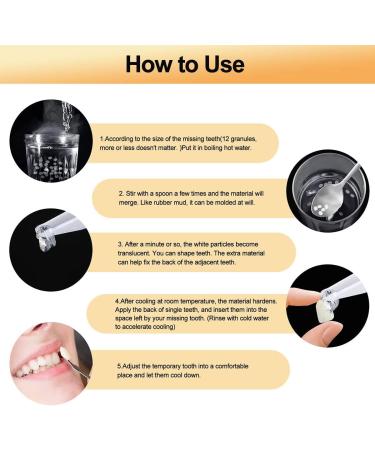 Dentures Braces Incisor Stickers DIY Restoration Kit, Snap-On Veneers for Missing Teeth - Painless Dental Repair Solution - Buy Online on GoSupps.com