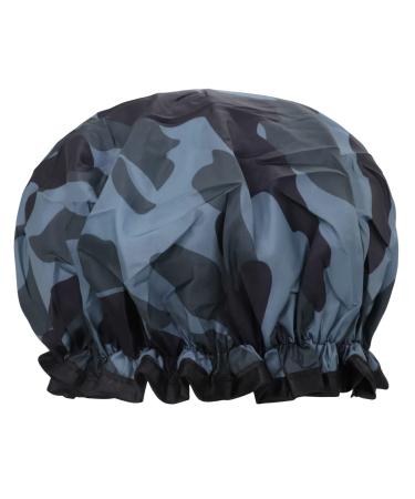 Lakifmo Shower Cap Luxury Double Layer Silky Satin Shower Caps for Women Long Hair Large Waterproof Shower Cap Men Reusable Bath Shower Hat for Kids (Style 4)