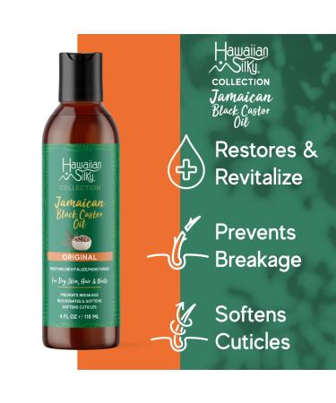 Hawaiian Silky Jamaican Black Castor Hair & Body Oil - Nourishing and Hydrating Formula - Buy Online on GoSupps.com